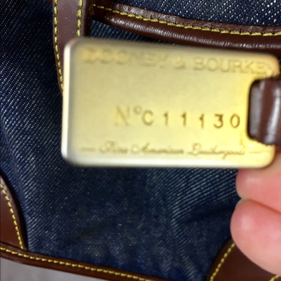 Dooney & Bourke Denim/Leather Backpack Authentic - Picture 4 of 8